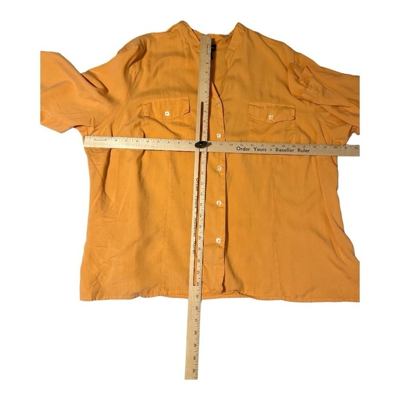 Notations Silk Women’s Button Down 3/4 Sleeve Bundle of Two Orange/Yellow 3xl KD - Picture 5 of 8